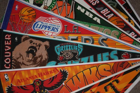 Vintage 1996 NBA Basketball 30x12 Pennants | You Pick Cover