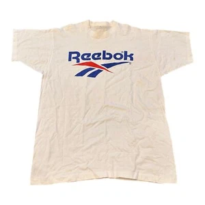 Camisa Reebok Vintage Para Hombre XL Blanca Algodón Años 90 Logo - Imagen 1 de 6