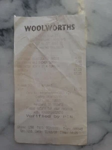 Woolworths Quittung 11.03.08 Store 0298 Sittingbourne Imperfect - Bild 1 von 2