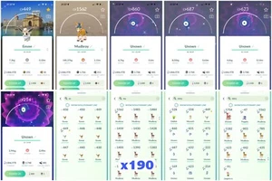 Pokémon Shiny Eevee explorer hat background Mumbai, Mudbray x190 Unown CIMS PTC - Picture 1 of 11