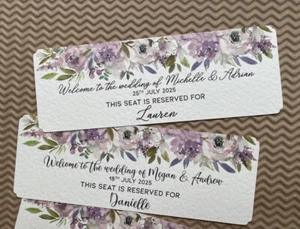 Dusty pink MAUVE roses peony SEAT SIGN rustic wedding reserved chair place card - Imagen 1 de 11