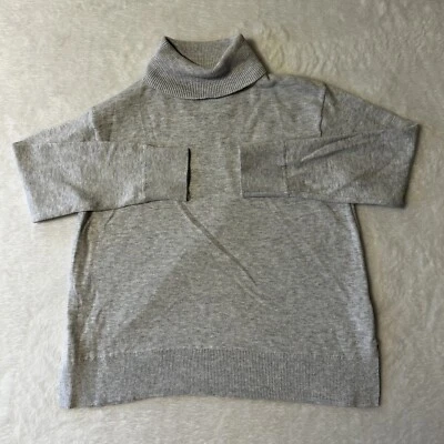 Zara Kids Girls Shirt Size 7 Gray Long Sleeve Turtleneck Pullover Top Casual - Image 1 of 4