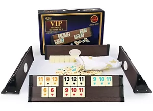 Star v. I.P Compact Wooden Rummy Set Vip Okey With Melamine Stones Rummy / Dark - Picture 1 of 4