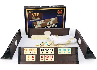 Star V.I.P Compact Wooden Rummy Set VIP OKEY with Melamine Stones Rummy / Dark - Image 1 of 4