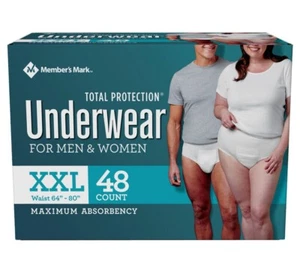 Member's Mark Total Protection Incontinence Underwear for Men/Women, XXL(48 ct - Picture 1 of 4