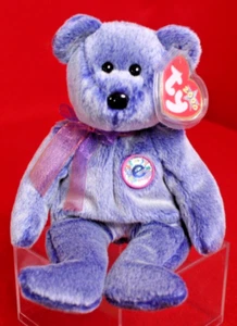 Ty Beanie Baby MwMT - PERIWINKLE Bear - Picture 1 of 4