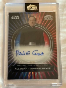 2024 Topps Chrome Black Star Wars General Pryde Auto Richard Grant Duality - Picture 1 of 2