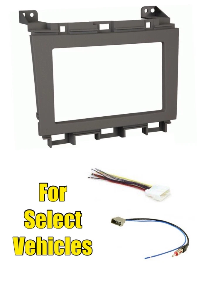 Gray 2 Din Car Stereo Radio Dash Install Kit Wire for 2009-2014 Nissan Maxima — 第 1/1 张图片