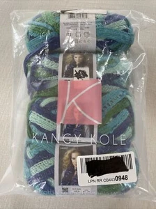 4-Pk Red Heart Boutique Sashay Ruffle Yarn Blue Twist Balls 1934 Rumba 30yds Ea - Picture 1 of 3