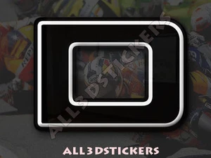 3D Stickers Resin Domed LETTER D - Color Black - 75 mm(3 inches) Adhesive Decal - Photo 1/1