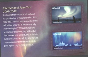 2007 US Scott# 4123  84c International Polar Year, Souvenir Sheet of 2 MNH - Picture 1 of 1