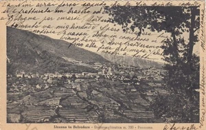 CARTOLINA *21 LIZZANO IN BELVEDERE BOLOGNA STAZ.CLIM. m.700 PANORAMA VIAGG. 1942 - Imagen 1 de 2