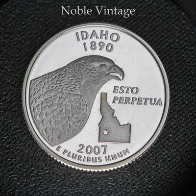 2007 S Silver Proof Idaho State Quarter - From a Proof Set - 90% Silver - Image 1 of 2