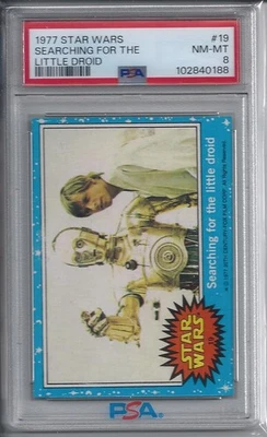 1977 Topps Star Wars Series 1 Searching for the Little Droid #19 - PSA 8 NM-MT - Image 1 of 2