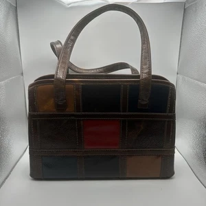 Borsa patchwork quadrata vintage - Foto 1 di 5