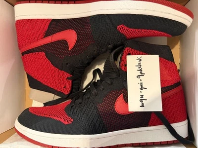 Talla 13 - Air Jordan 1 Retro OG Flyknit High Bred Foto 1 de 4