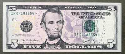 2006 $5 FRN ~ ATLANTA ~ GEM GRADE STAR NOTE ⭐ ~ Fr. 1993-F* ~ SN# IF 0418 8554 * - Image 1 of 2