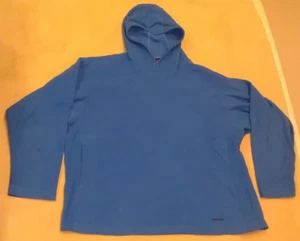 RARE VTG Patagonia Synchilla Baggy Fleece Hoodie Jacket Mens XL Blue Pullover - Picture 1 of 12
