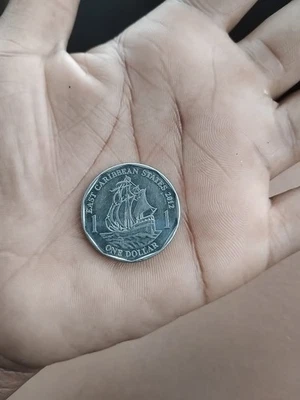 2012 East Caribbean States 1 Dollar Brilliant Uncirculated UNC KM# 39a - Image 1 of 2