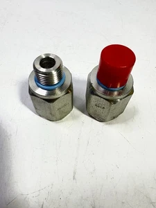 Stck-2-RYCO RW826-0609 3/8" ORB/UNO Stecker x WEO DN10 Push Lock gerader Adapter - Bild 1 von 8