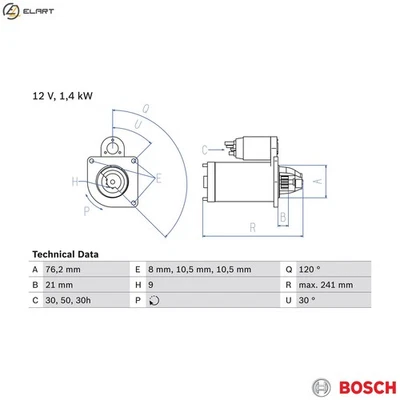 STARTER 0 986 014 900 FOR BMW 3/Convertible/E6/7/E8/E0/5/E4/E9/Compact/Z Z3 - Image 1 of 4