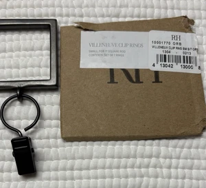 RH Restaurationsbeschläge Villeneuve Square Clip Ringe klein (7er Set) Bronze - Bild 1 von 5