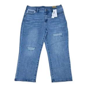 Neu Chicos klassische Leibhöhe Girlfriend schmale Caprijeans Größe 8 perfekter Stretch neu mit Etikett - Bild 1 von 10