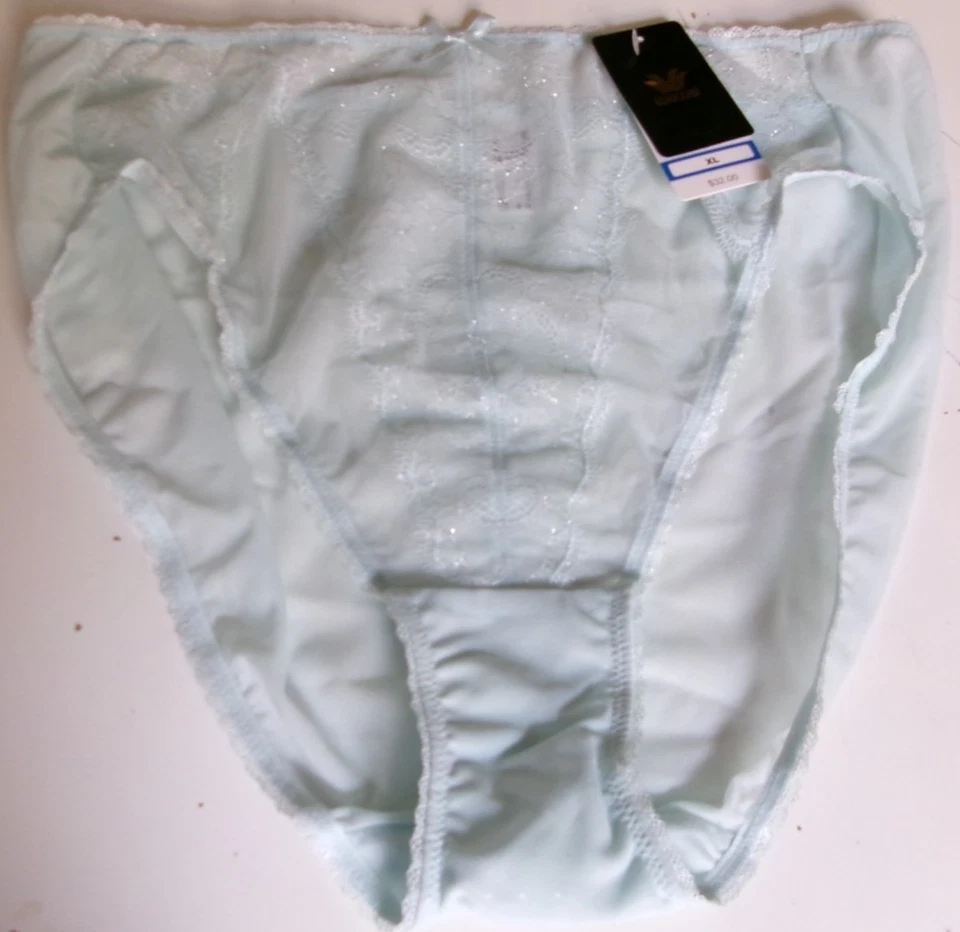 1 Wacoal Retro Chic Hi Cut Brief Size X-Large Pastel Blue (459) Style 841186