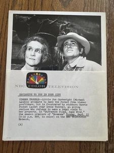 RASSEGNA STAMPA PROMO FOTO TV WESTERN originale Michael Landon NBC 8X10 - Foto 1 di 4