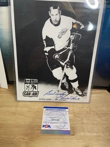 GORDIE HOWE Signed Photo Picture Auto Detroit Red Wings Can Am PSA DNA Cert! - Picture 1 of 3