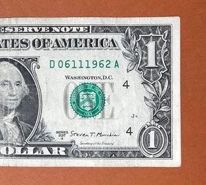 June 11, 1962 ; 6 November 1962 (D 06111962 A) Birthday Note $1 One Dollar Bill - Picture 1 of 3