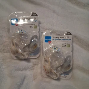 2 MAM Pacifier Variety Pack 3pk - Unisex Air Night Original 6 - 16 Months NEW - Picture 1 of 4