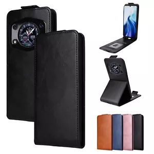 Magnetic Vertical Up and Down Flip PU Leather Card Holder Case For Cubot A30 - Picture 1 of 23