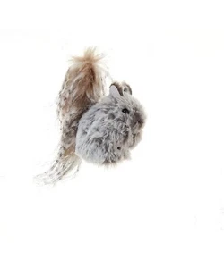 Kurt Adler Christmas Tree Hanging Ornament Furry Gray Squirrel Style A Long Tail - Picture 1 of 1