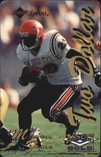 1995 Assets Gold Phone Cards $2  #27 Marshall Faulk