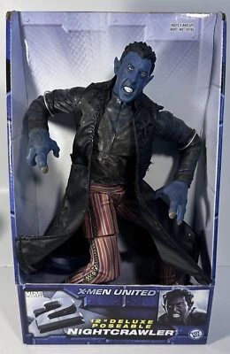 Marvel X2: X-Men United Nightcrawler 2003 12"" figura de acción posable Toy Biz NUEVO Foto 1 de 4
