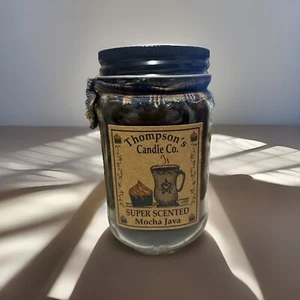 Thompson's Candle Co. - Mocha Java Small Mason Jar Candle - MJSM - Picture 1 of 4