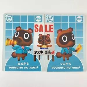 Animal Crossing E-Card Tsubukichi Mamekichi Doubutsu No Mori + TAKARA 2 Set Used - Picture 1 of 8