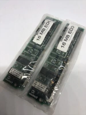 32MB EDO (2pcs of 16mb) 60NS SIMM 72-PIN 5V 2X32 for IBM PC or MAC Macintosh - Image 1 of 4
