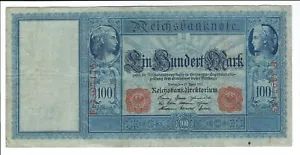 Banknote Deutschland - Deutsches Reich - Reichsbanknote - 100 Mark - 1910 - rot - Bild 1 von 2