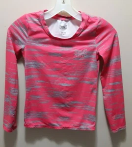 Girl's Everlast Sport Long Sleeve Pink & Silver Shirt Size Medium 7/8 - Picture 1 of 4