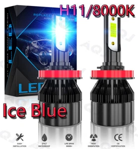 H11 LED Headlight Kit Low Beam Bulb Super Bright 8000K Bulbs 120W Ice Blue - Picture 1 of 12