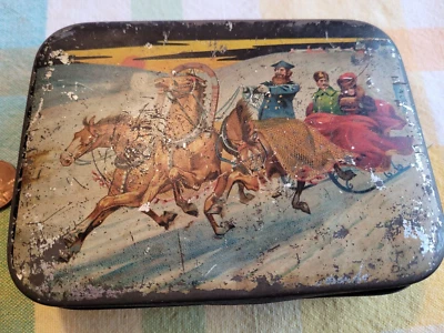 Antique Tetley Tea Russian Sleigh Tin Box Circa 1920's - Image 1 of 4