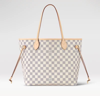 🔥NUEVO BOLSO DE MANO LOUIS VUITTON Neverfull MM rosa Damier azul❤️regalo atemporal Francia Foto 1 de 4