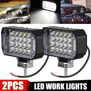 2X 4" 800w LED Work Light Bar Spot Flood Pods Offroad Driving Truck 4WD Fog Lamp - Picture 1 of 8