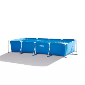 Intex Blue Outdoor/Garden 2.2x1.5m Above Ground Swimming Pool Rectangular Frame - Picture 1 of 8