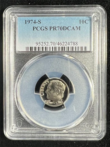1974 S 10C Roosevelt Dime PR70 DCAM PCGS Proof 70 PF70 UCAM TOP POP SKU 3306 Cover