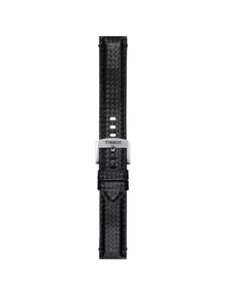 TISSOT OFFICIAL CARBON BLACK FABRIC STRAP LUGS 20 MM T852.046.829 - Picture 1 of 3