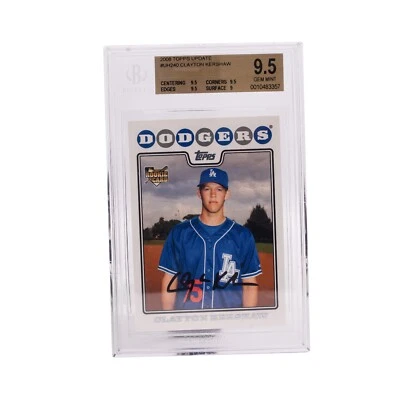 2008 Topps Update Rookie Card Clayton Kershaw WS Champ GEM MINT BGS 9.5 LOW POP! - Image 1 of 2