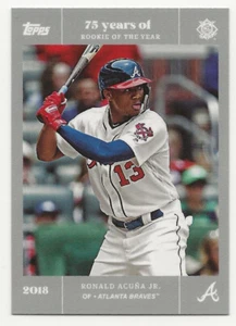 2022 Topps Rookie of the Year 75th Anniversary Ronald Acuna Jr. Platin 23/75 - Bild 1 von 1